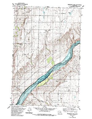 Topographic map for Rufus Woods Lake, Washington