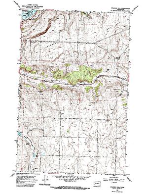 Topographic map for Rufus Woods Lake, Washington