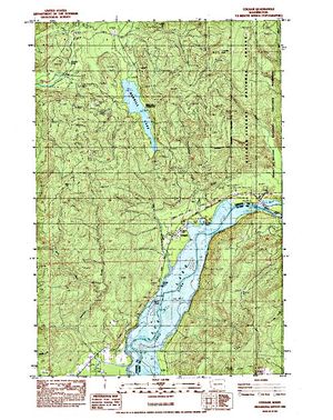 Topographic map for Yale Lake, Washington