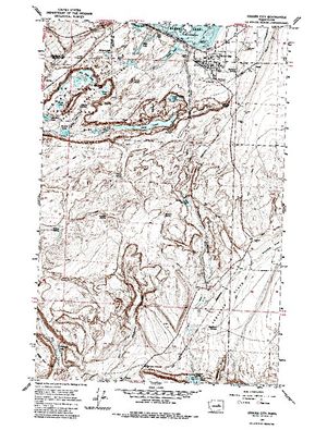 Topographic map for Banks Lake, Washington