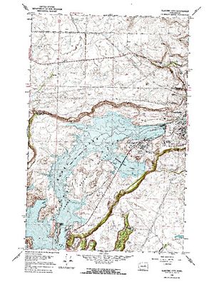 Topographic map for Banks Lake, Washington