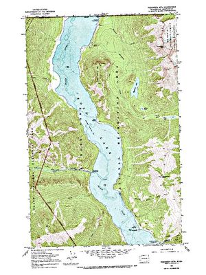 Topographic map for Ross Lake, British Columbia