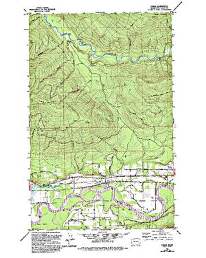 Topographic map for Skagit River, British Columbia