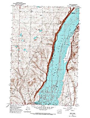 Topographic map for Banks Lake, Washington