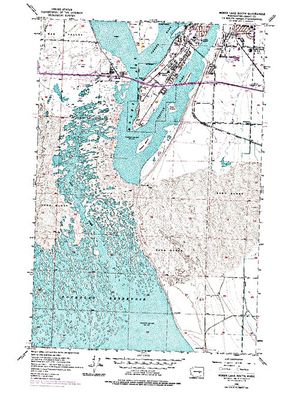 Topographic map for Moses Lake, Washington