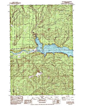 Topographic map for Swift Reservoir, Washington