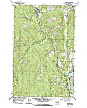 Topographic map for Kettle River, British Columbia
