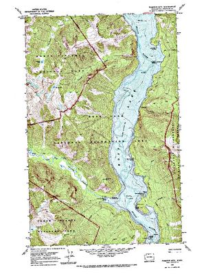 Topographic map for Ross Lake, British Columbia