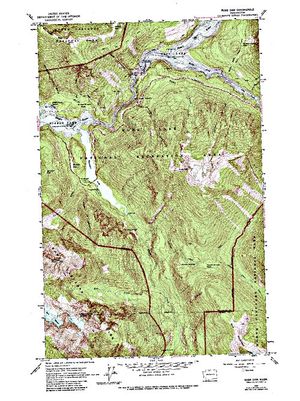 Topographic map for Ross Lake, British Columbia