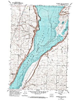 Topographic map for Banks Lake, Washington