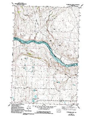 Topographic map for Rufus Woods Lake, Washington