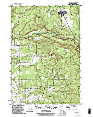 Topographic map for Battle Ground Lake, Washington