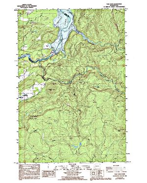 Topographic map for Chelatchie Creek, Washington