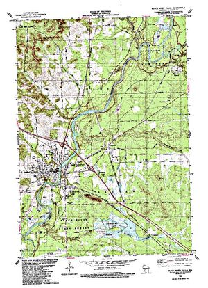 Topographic map for Cranberry Flowage, Wisconsin