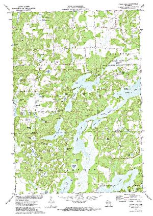 Topographic map for Dark Lake, Wisconsin