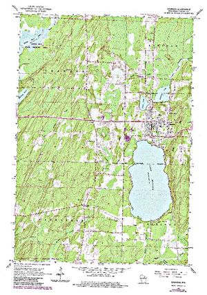 Topographic map for Metonga Lake, Wisconsin