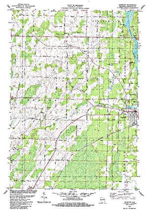 Topographic map for Peshtigo Flowage 1086, Wisconsin