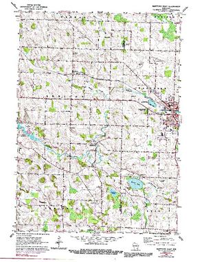 Topographic map for Neosho Millpond, Wisconsin