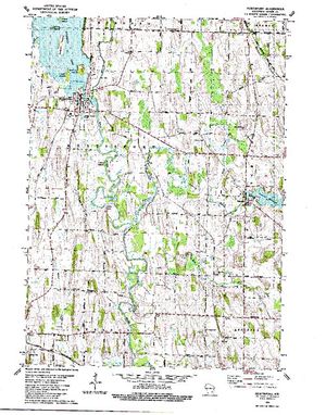 Topographic map for Neosho Millpond, Wisconsin