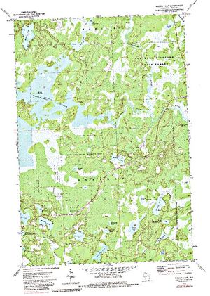 Topographic map for Randall Lake, Wisconsin