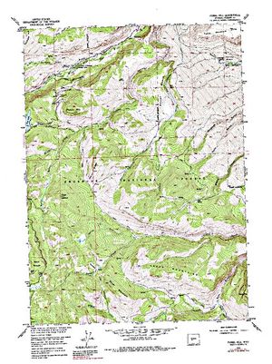 Topographic map for Enterprise Reservoir, Wyoming