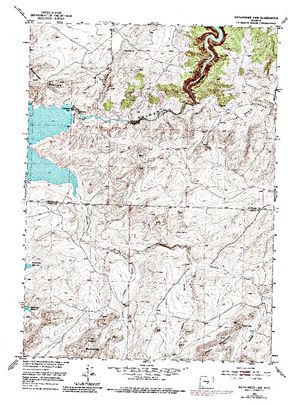 Topographic map for Pathfinder Dam, Wyoming