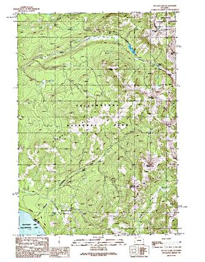Topographic map for Yellowstone Lake, Wyoming