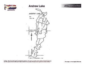 Contour map for ANDREW LAKE, Alberta