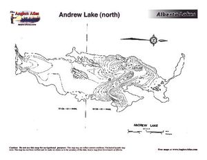 Contour map for ANDREW LAKE, Alberta