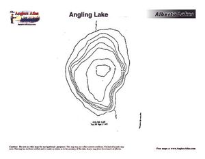 Contour map for ANGLING LAKE, Alberta