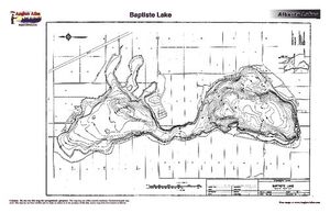 Contour map for BAPTISTE LAKE, Alberta