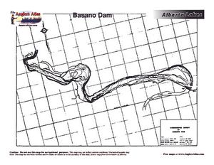 Contour map for Bow River, Alberta