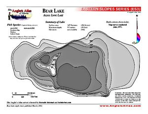Shaded Contour map for BEAR LAKE, Alberta
