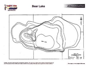 Contour map for BEAR LAKE, Alberta