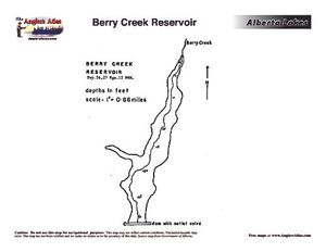 Contour map for BERRY CREEK RESERVOIR, Alberta