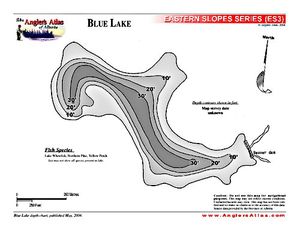 Shaded Contour map for BLUE LAKE, Alberta