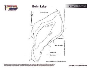 Contour map for BOHN LAKE, Alberta
