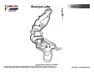 Contour map for BOURQUE LAKE, Alberta