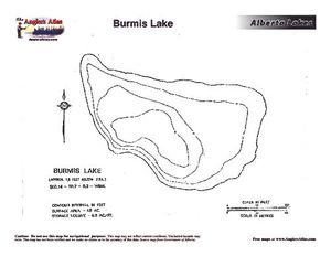Contour map for BURMIS LAKE, Alberta