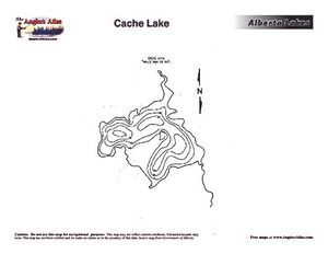 Contour map for CACHE LAKE, Alberta
