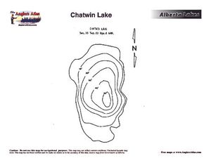 Contour map for CHATWIN LAKE, Alberta