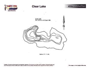 Contour map for CLEAR LAKE, Alberta