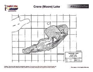 Contour map for CRANE LAKE, Alberta