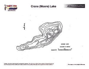Contour map for CRANE LAKE, Alberta