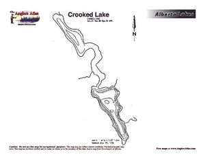 Contour map for CROOKED LAKE, Alberta
