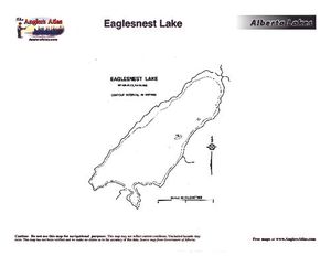 Contour map for EAGLENEST LAKE, Alberta