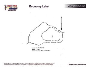 Contour map for ECONOMY LAKE, Alberta