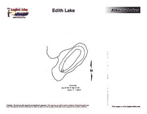 Contour map for EDITH LAKE, Alberta