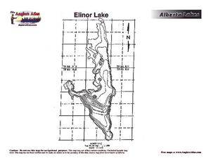 Contour map for ELINOR LAKE, Alberta