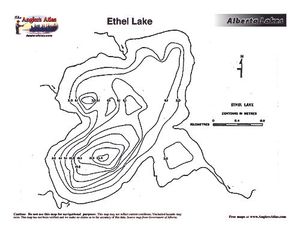 Contour map for ETHEL LAKE, Alberta